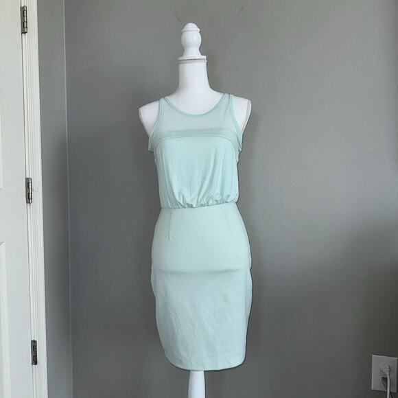 NWT BCBGeneration Women's Mesh Dress, Light Green Mink Size 4 Mini Sleeveless - Picture 3 of 10